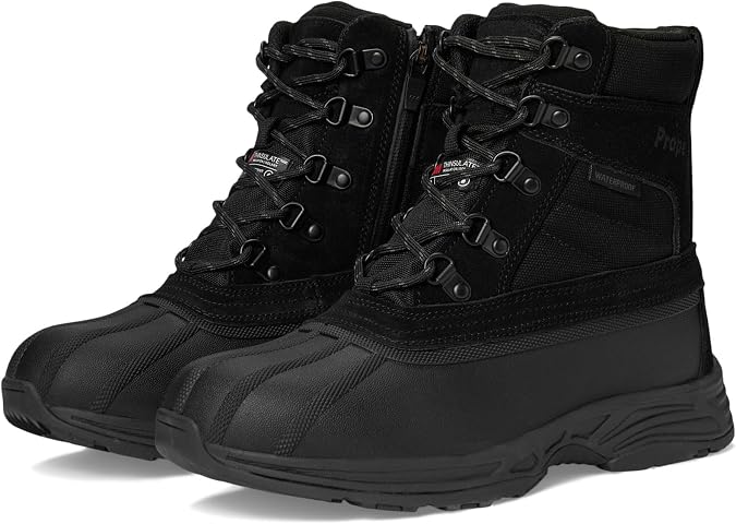 Propet Womens Cortland Snow Casual Boots Low Heel 1-2" - Black