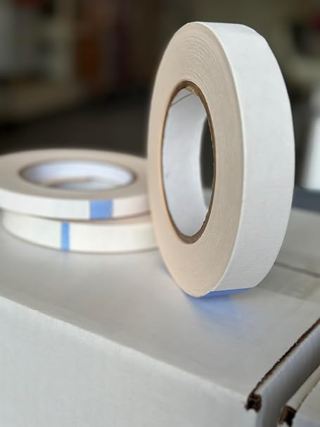 Intertape (IPG 591) Double Sided Flatback Paper Tape (7 mil Thick); Beige (1/2" x 36 Yards (1 Roll/Order))