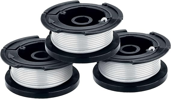 BLACK+DECKER Weed Eater String, Genuine OEM Authentic Trimmer Line, 3-Pack, 30-Feet of Replacement Spool, 0.065-Inch Diameter (AF1003ZP)