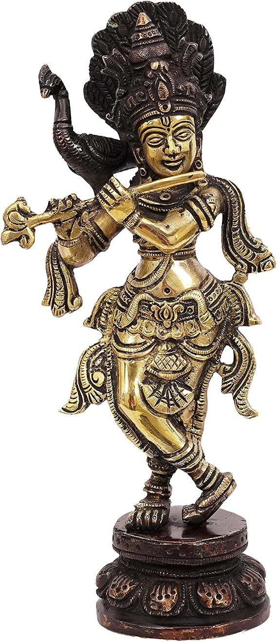 Shri Krishna Small Statue for Puja, Home Mandirs, Gifts, Showpiece 3 X 10 X 3 in