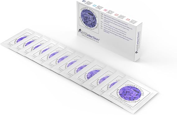 Yogurt Starter Cultures - Freeze-Dried Culture Sachets for Balkan Style Plain Yogurt (Pack of 12 sachets)