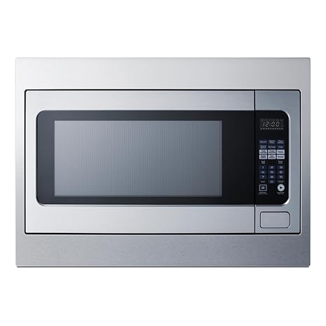 Summit SMBI27TK27 27 Built-in Microwave with Trim Kit, Stainless Steel