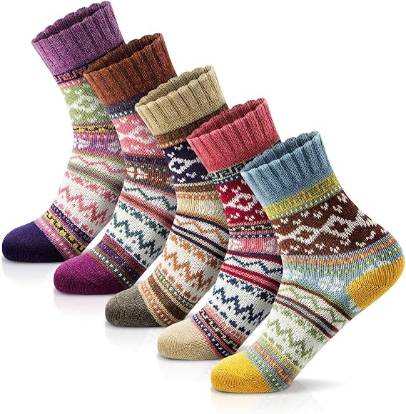 FYC Socks for Women Winter Thick Warm Wool Socks Cozy Crew Christmas Gift
