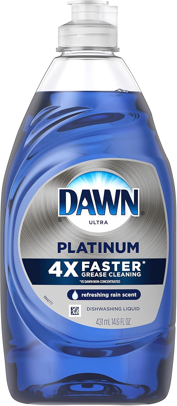 Dawn Platinum Dishwashing Liquid Dish Soap, Refreshing Rain Scent, 14.6 fl oz