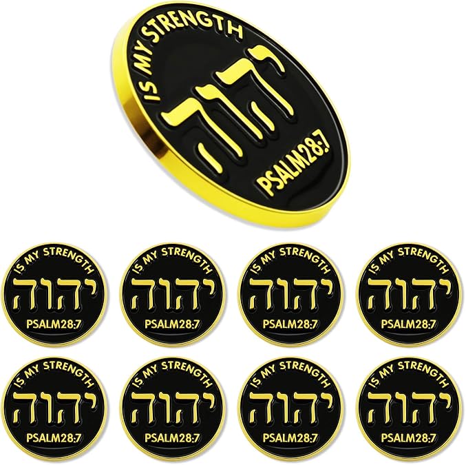 Jw.org Lapel Pin 6/12/50/100 Pcs (1 in) bulk Tetragrammaton Enamel Jehovah's Witnesses Hebrew Letters Round Religious Badge Pins for Men Women Clothes Bags Hats
