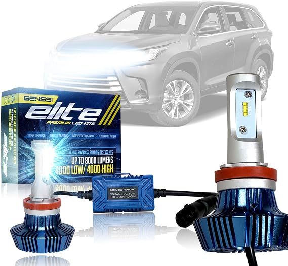 LED Replacement Lamps Low Beam Light Set Compatible with Toyota Highlander 2011-2019