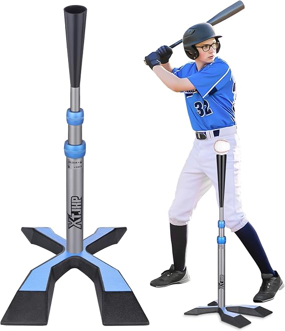 Baseball Tee for Hitting, Batting Tee with 5.8 LB Base, Softball Tee Height Adjustment, Hitting Tee for Baseball Training Accessories