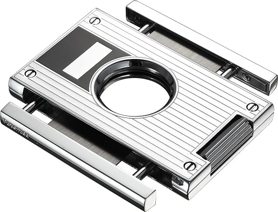 Visol "Sharp Lines" Premium Cigar Cutter, Chrome Plated
