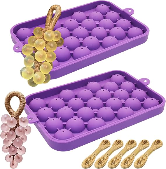 2Pcs Silicone Soap Making Mold Grape Soap Making Kit Grape Fruit Soap Mold for Handmade Soap Craft Projects