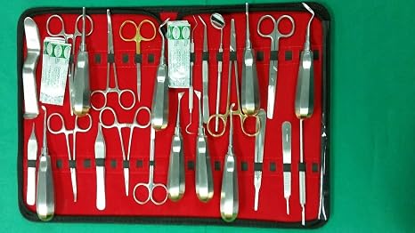 37 PCS Premium Basic Oral Dental Elevator Forceps Needle Holder Scalpel Set KIT