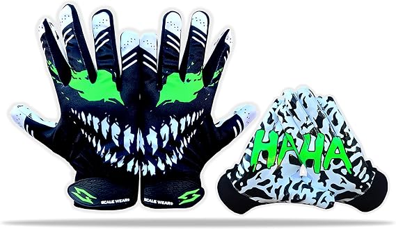 Toxic Venom Football Receiver Gloves | Tacky Sticky Grip Skin Tight Adult Pro Elite Super Performance Youth Man Boy Men Sizes