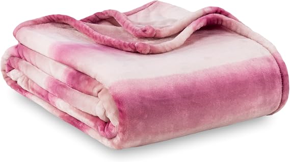 Berkshire Blanket-Classic Heavyweight Soft Printed VelvetLoft Plush Throw Blanket, Cozy and Fuzzy, Purple Pitch, 50in x 70in