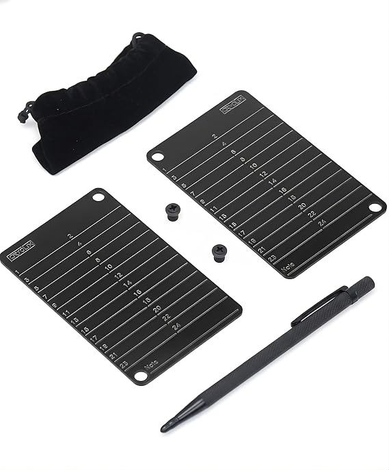 Crypto Cold Wallet Made of Stainless Steel - Complete Set (2 Plates 1 Pen 1 Bag) - Hardware Crypto - Compatible with Trezor Ledger Bitbox02 - Recovery Seed Phrase - 2.0