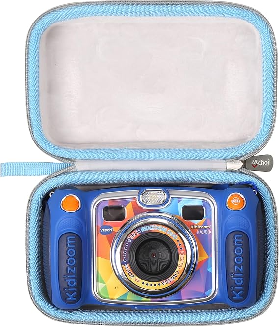 Mchoi Hard Case Suitable for VTech Kidizoom Duo/Duo DX/Duo Deluxe/Twist/Pix/Pix Plus Selfie Camera, Waterproof Shockproof Kids Camera Carrying Protective Case, Case Only, Blue