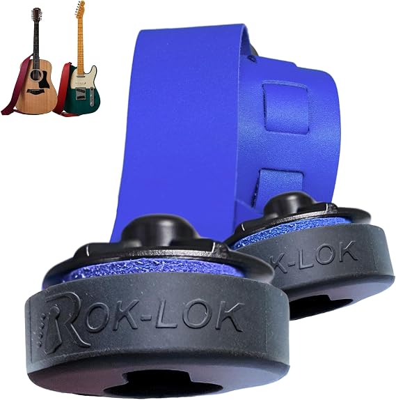 Rok Lok PRO Guitar Strap Lock - 1 Pack (Black) - No Mods Required