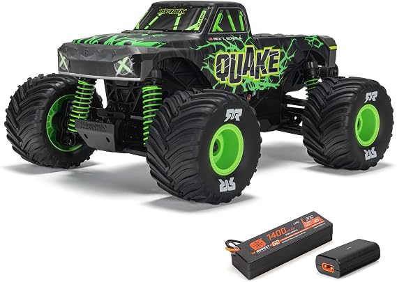 ARRMA 1/16 Quake GROM 4X4 RTR Brushed Monster Truck, Green | RC Truck, Battery & Charger Included, ARA2137T2