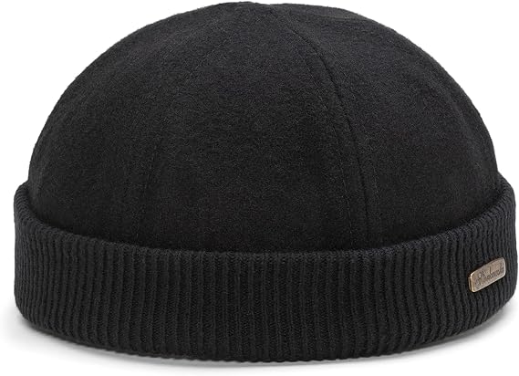 Sterkowski Navy Watch | 100% Wool Beanie for Men and Women | Warm Classic Seaman Hat with Ribbed Band