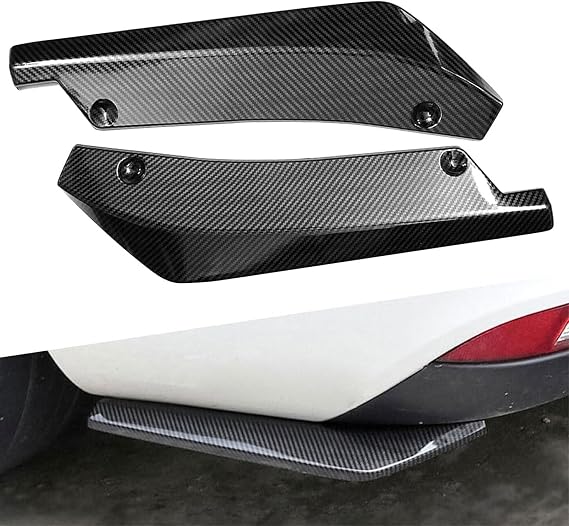 Car Rear Bumper Lip Spoiler for Mitsubishi Lancer IX 2007 2008 2009 2010 2011 2012 2013 2014 2015, 2 Pcs Rear Corner Rear Llip Diffuser Spoiler Side Fin Scratch Protector, Car Accessories