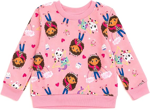 DREAMWORKS GABBY'S DOLLHOUSE Girls' Pullover Sweatshirt Toddler to Big Kid