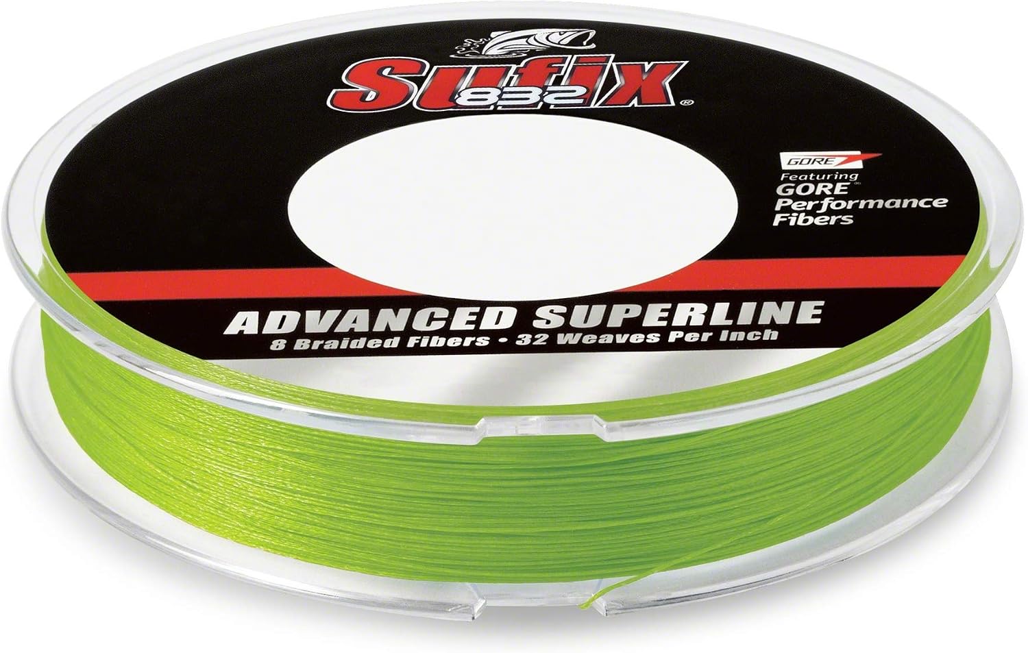 Sufix 832 Braid 150 yd Line, Neon Lime, 15 lb 660-015L