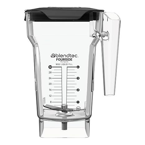 Blendtec Commercial FourSide Blender Jar | 2 Qt. with Soft Lid