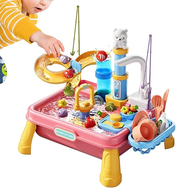 Outdoor Water Table Backyard Sensory Activity with Pump