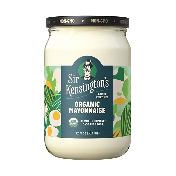 Sir Kensington's Organic Mayonnaise 12 oz, Sandwich Spread Gluten Free 1PK