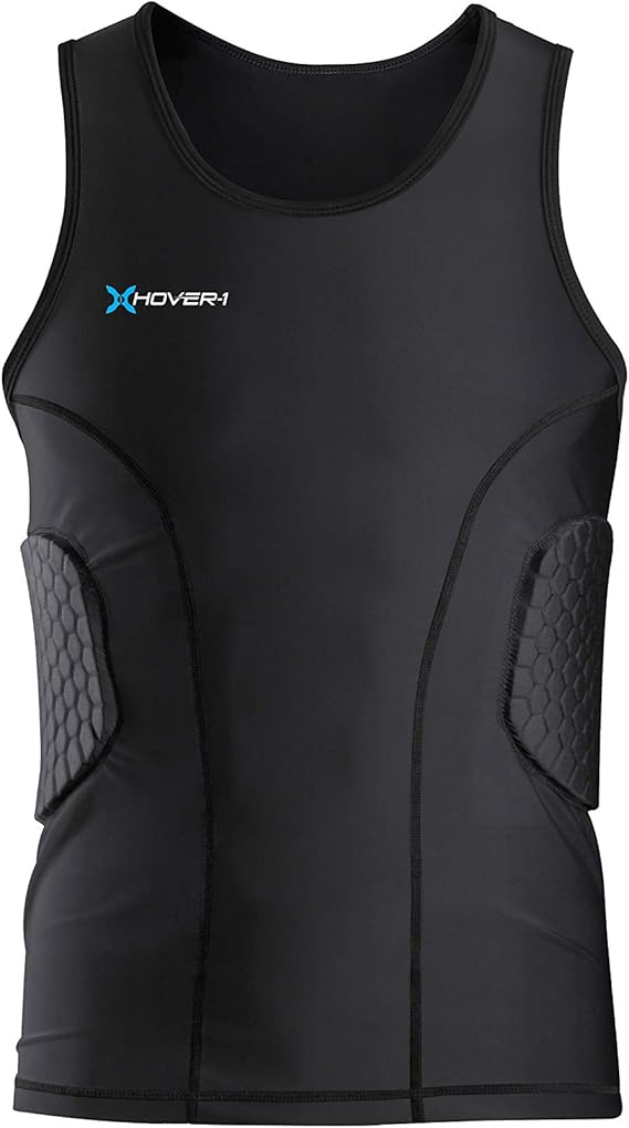 Hover-1 Unisex Adult Padded Tank Top Protective Gear, Black, Large US