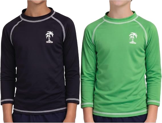 iXtreme Boys UPF 50+ Long & Short Sleeve Rash Guard 2-Pack