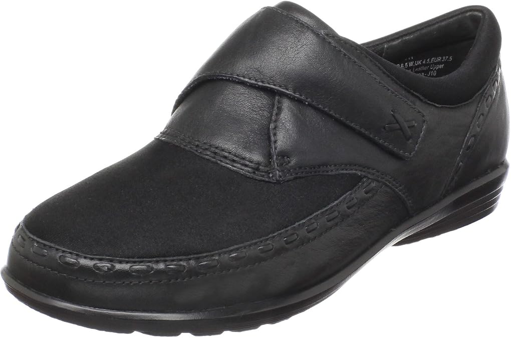 Aetrex Women's Emma Orthopedic Adjustable Slip on Leather Monk Strap Loafer Shoe