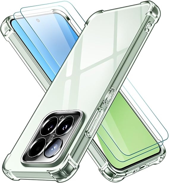 PSR Aksesuar Xiaomi Uyumlu Anti-Shock Sert Çerçeveli Koruyucu Kılıf + Temperli Cam Ekran Koruyucu Seti (xiaomi 15)