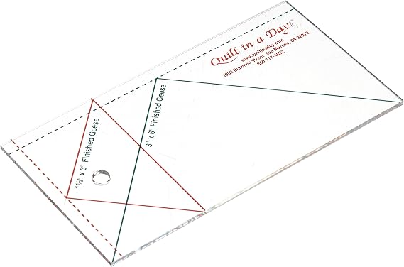 Quilt In A Day Small Flying Geese Ruler 3 X 6, 1 Pack, Clear