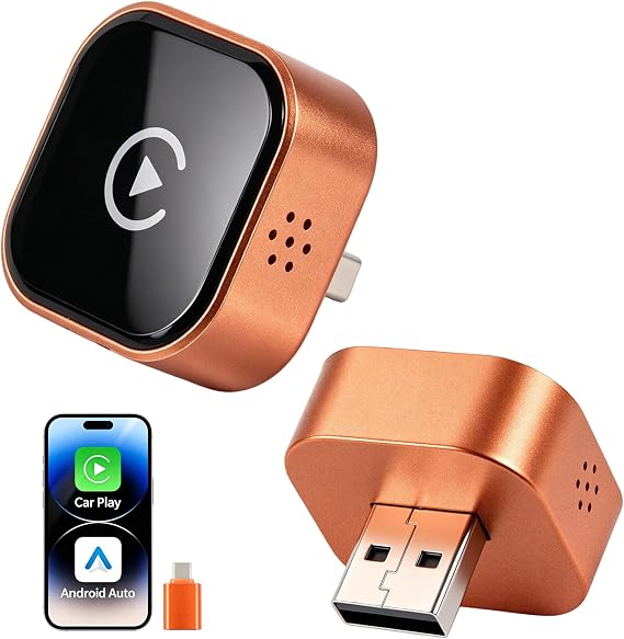 Wireless CarPlay Adapter, 2-in-1 Mini CarPlay Wireless Adapter Plug & Play