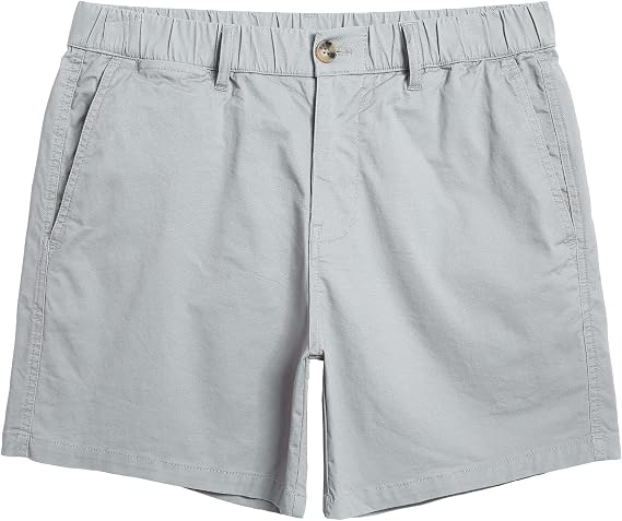 maamgic Men's Classic Fit 5" Cotton Casual Khaki Shorts with Multi-Pocket | Elastic Waistband, 5-Pocket Design, Soft Cotton, Stretch, Breathable, Casual Style, Daily Wear, Golf, Walking, Summer