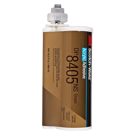 3M Scotch-Weld Acrylic Adhesive DP8405NS, Green, 490 mL Duo-Pak, 6/Case