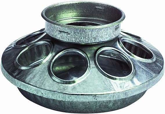 Baby Chick Feeder Base - Little Giant - Metal Feeder Base Jar, Standard 1 Quart (Item No. 9810)