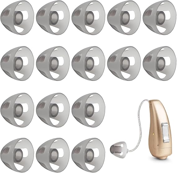 16Pcs Hearing Aid Accessories,Soft Silicone,9mm/0.35Inch