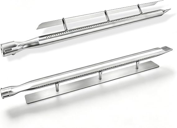 Grill Parts Burner Tube Replacement for Viking Oven 316-911, VGBQ 30 in T series, VGBQ 41 in T series and Others Gas Grills, 24" BBQ Stainless Steel Pipe Burner Tube, 2 Pack Pipe Viking Range Parts