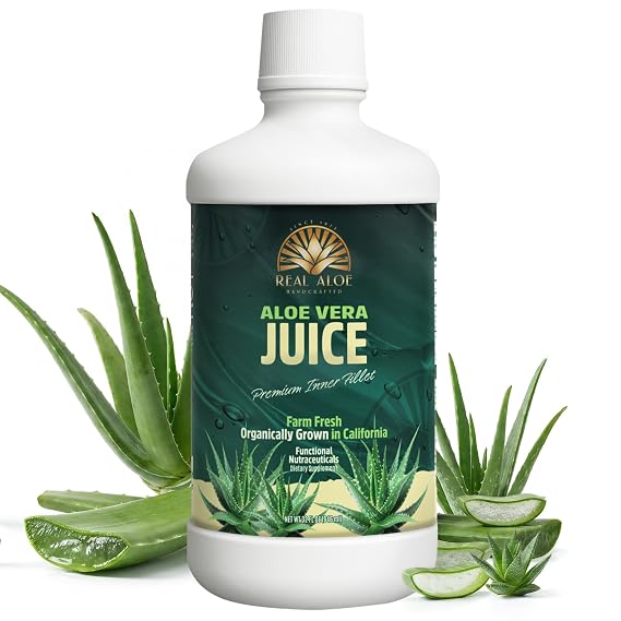 Real Aloe - Aloe Vera Juice (32 fl oz) | Organic California-Grown