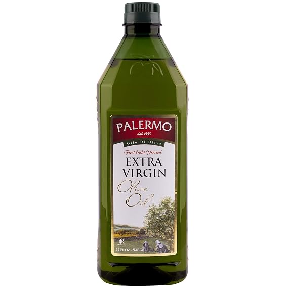 Palermo Extra Virgin Olive Oil Plastic Bottles, 32 Fluid Ounce