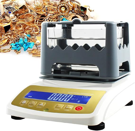 Digital Electronic Gold Purity Tester Machine/Metal Purity Analyzer, 0.001g Resolution & LCD Display | Precious Metal Densimeter for Jewelry Stores, Pawnshops, Banks 600k