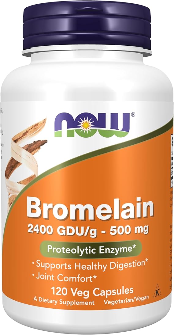 NOW Bromelain 500 mg,120 Veg Capsules