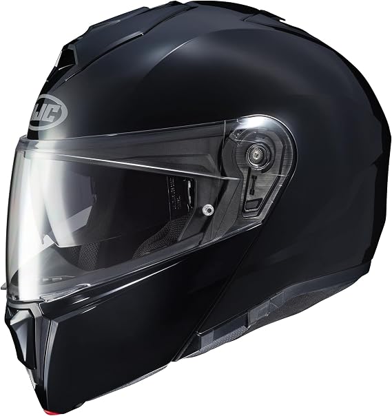 HJC i90 SOLID Modular Motorcycle Helmet with Electric Lens, DOT Approved (Black, XX-Large)