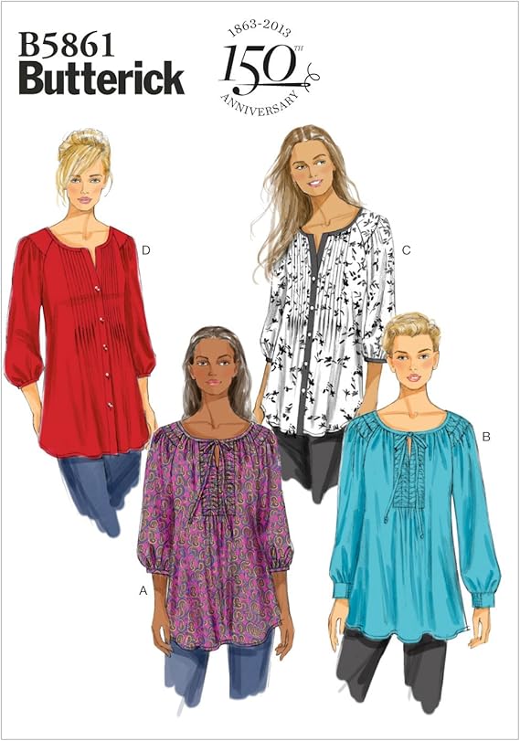 Butterick Patterns B5861 Misses'/Women's Tunic Sewing Template, Size B5