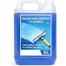 Professional Glass & Mirror Cleaner 5L - Streak-Free, Fast-Drying Window Cleaning Solution for Commercial, Domestic & Industrial Use