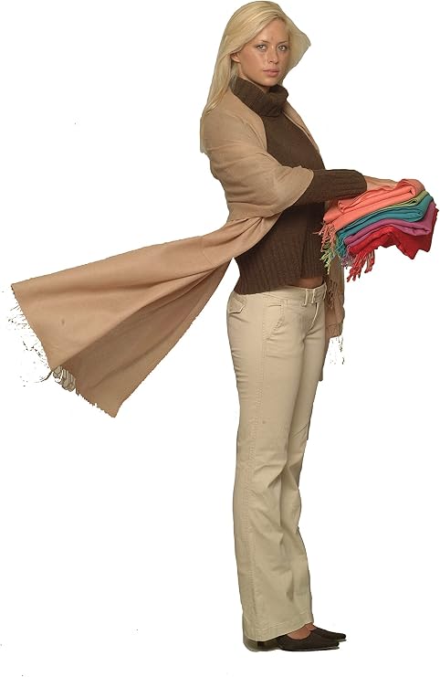 Solid Pashmina Shawl, Scarf, Wrap & Stole(Regular size(Camel)