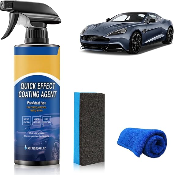 Car Quick-Acting Coating Agent Spray,3 in 1 High Protection Quick Car Coating Spray,Limlex Coating Sprays,Car Scratch Wax Polish Sprays Waterless Wash for Shine & Protection