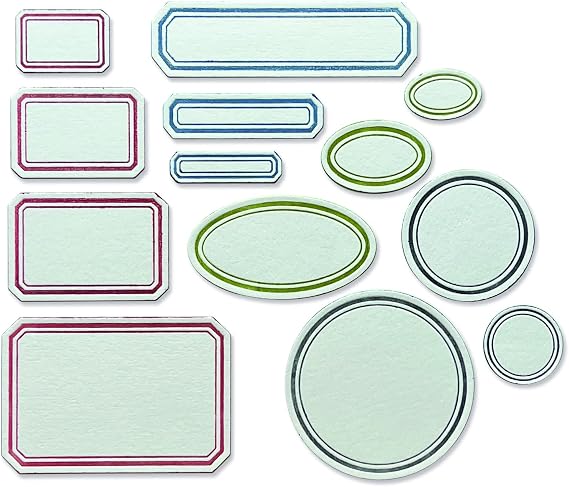 Sizzix Thinlits Dies By Tim Holtz 13/Pkg-Vintage Labels 665929