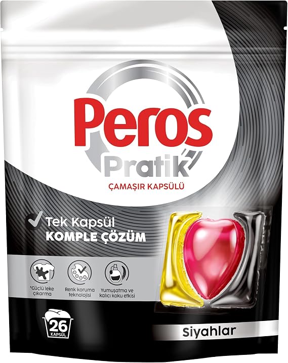 PEROS Pratik Siyahlar 26'lı Çamaşır Kapsülü