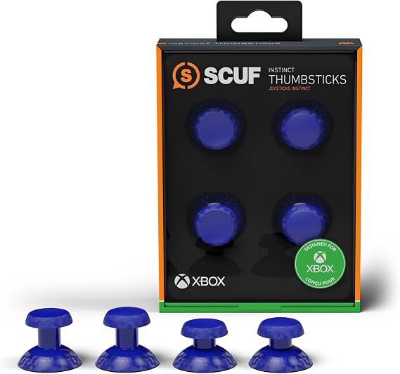 SCUF Instinct Interchangeable Thumbsticks 4 Pack, Replacement Joysticks only for SCUF Instinct Pro Performance Xbox Series X|S Controller - Blue
